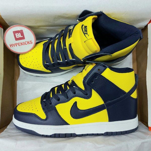 Jual Sepatu Nike Sb Dunk High Michigan Midnight Navi Premium Original - Sneakers Sb Dunk High