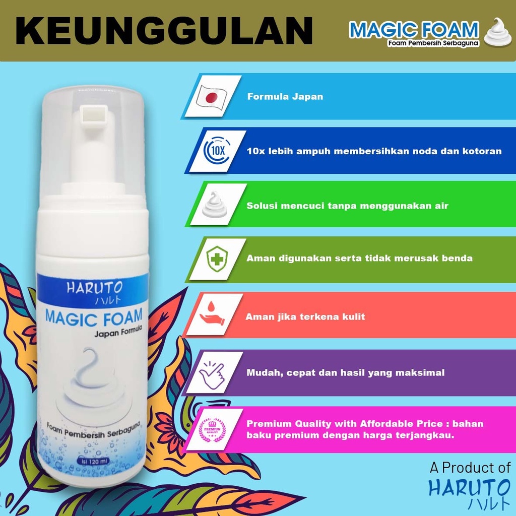 Pembersih serbaguna Haruto magic foam 120ml