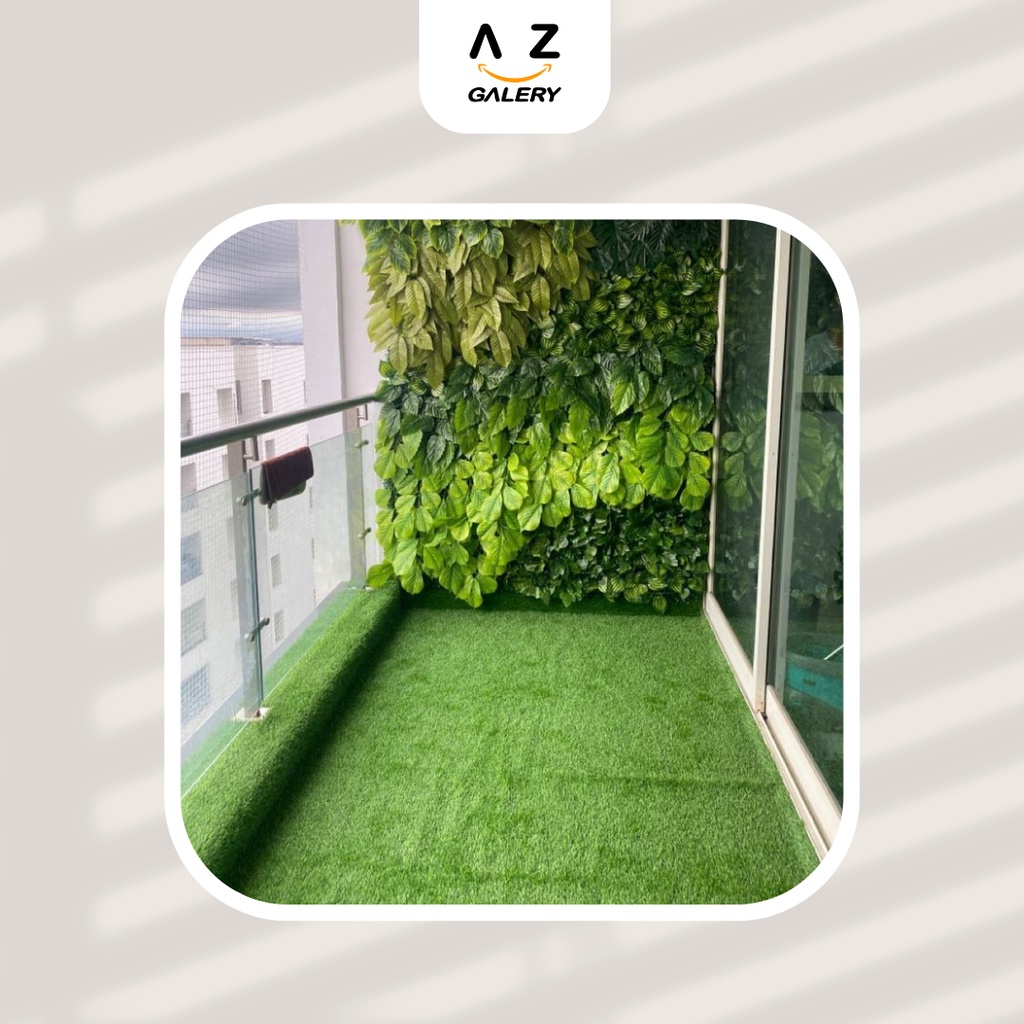 Rumput Sintetis Tipe Swiss Tebal 3 Cm Buat Taman Dan Playground Anak Dilapisi Anti UV Dan Pori Pori Synthetic Artificial Grass Turf Indoor Outdoor Balcony Garden Pet Rug Turf Home Decor PBP132 Azgalery