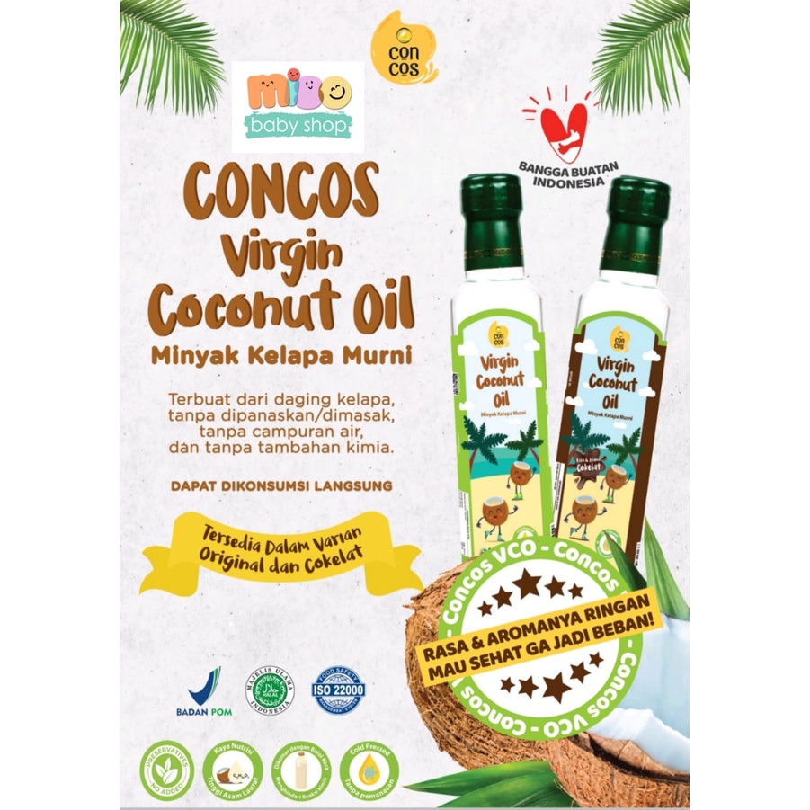 

CONCOS VCO Virgin Coconut Oil Untuk Anak dan Bayi / Minyak Kelapa Asli / Minyak Kelapa Murni Concos 100ml 250ml
