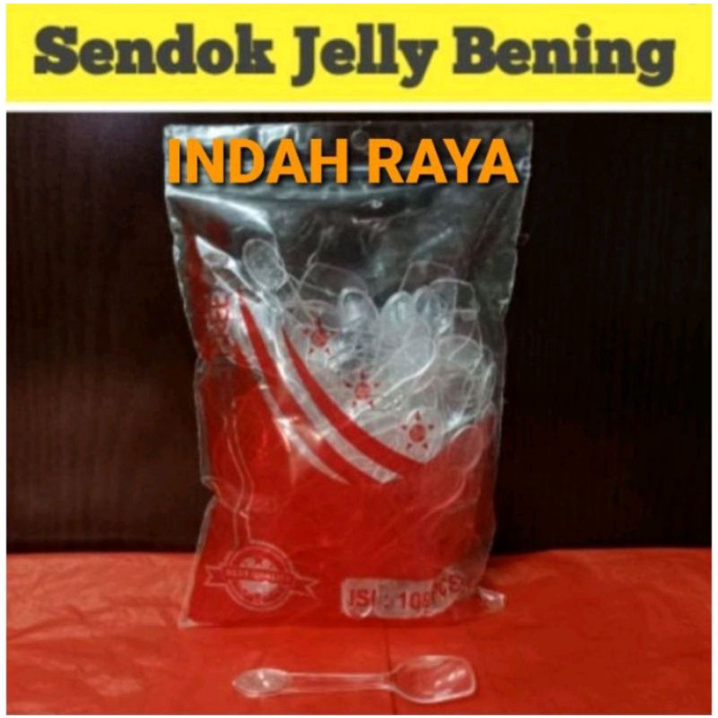 sendok jelly bening three star isi 100 pcs