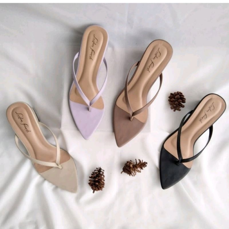 Sendal Heels Jepit Wanita Tinggi 5cm NS-511