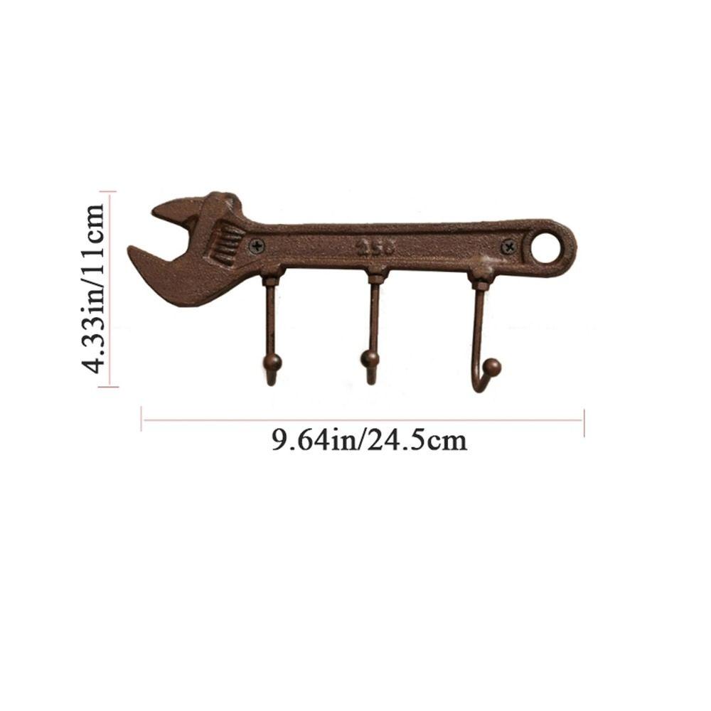 【 ELEGANT 】 Hook Cast Iron Retro Untuk Toko Bar Taman Gaya Industri Bentuk Spanner Metal Hanger