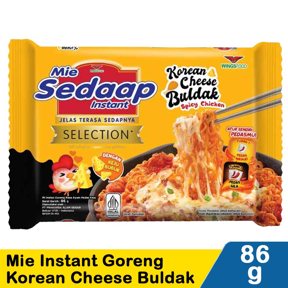 

Sedaap Mie Instant Goreng Korean Cheese Buldak 86 Gram