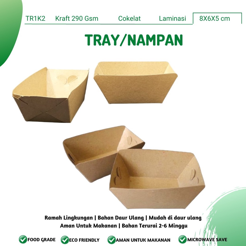 Food Tray Paper Food Tray Dine In (TR1K2-Laminasi)