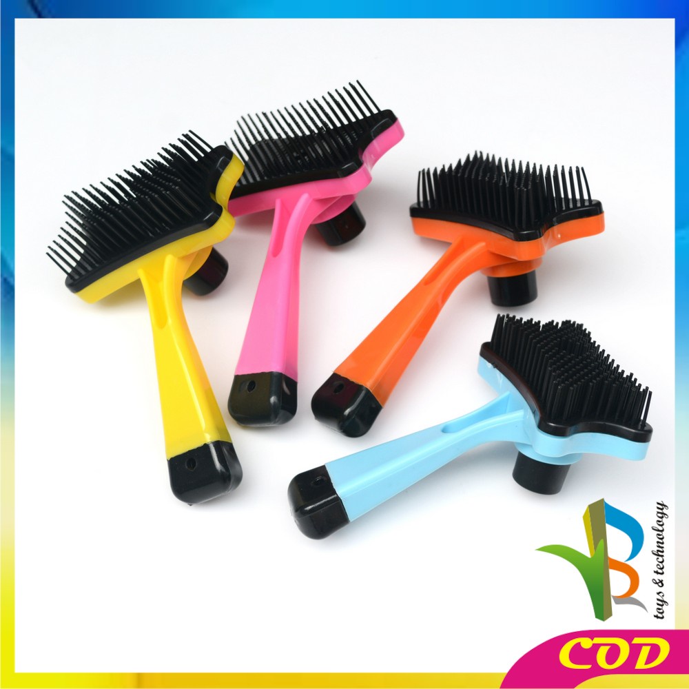 RB-C574 Sisir Grooming Tombol Otomatis Sisir Untuk Kucing Anjing / Sikat Pembersih Bulu / Sikat Hewan Peliharaan Pet Brush Sisir Bulu Hewan