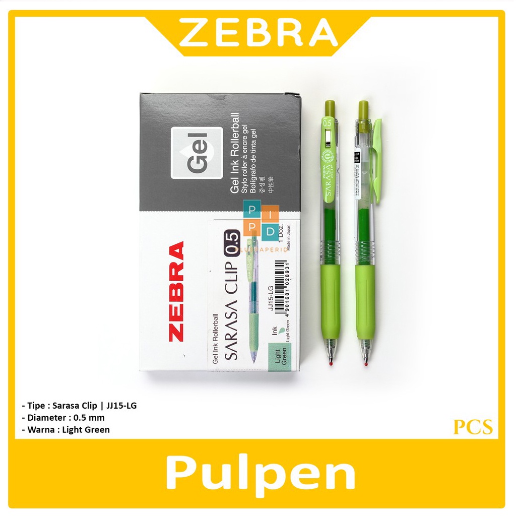

ZEBRA - Pulpen Gel Pen Sarasa 0.5mm Light Green - Pcs