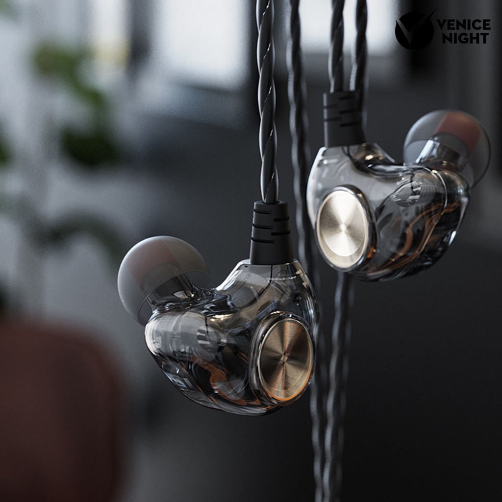 (VNEP) (Berkabel) K1 Universal 3.5mm Jack In-Ear HiFi Bass Earphone Olahraga Headset dengan Mic