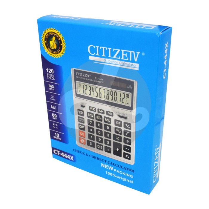 

KALKULATOR CITIZEIV CT 444 X NO CITIZEN CALCULATOR CITIZEIV CT-444X