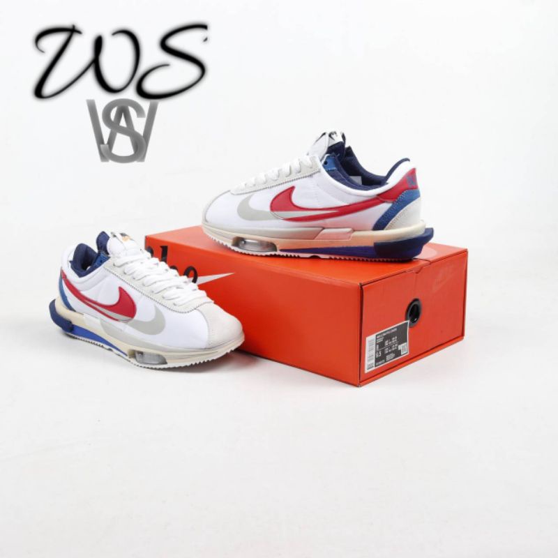 Sacai X Nike Cortez 4.0 White Varsity Royal