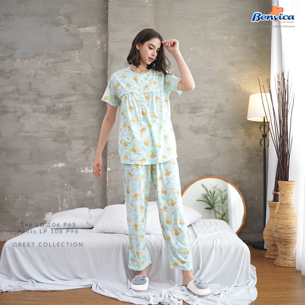 BAJU TIDUR CELANA PANJANG KAOS ALL SIZE GREET BANYAK MOTIF