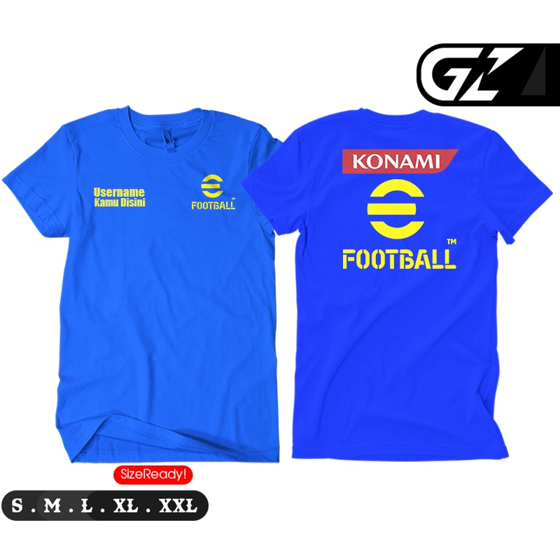 Kaos Efootball 2023 Bisa Custom Username Kamu dan nama team Baju PES Kustom Nama TIM Suka Suka