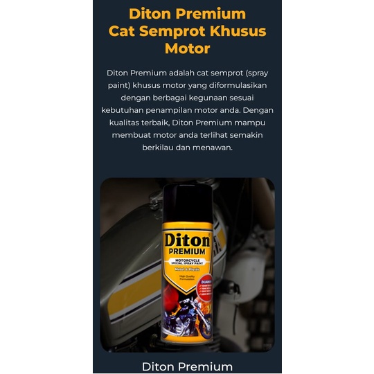 DITON PREMIUM 9130 DULL CLEAR DOFF MATTE 400ml cat semprot spray paint pilox pilok