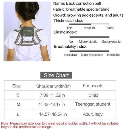 Body Harness Terapi Penyangga Punggung Penegak Tulang Belakang / Korset Smart Back Support Posture Corrector