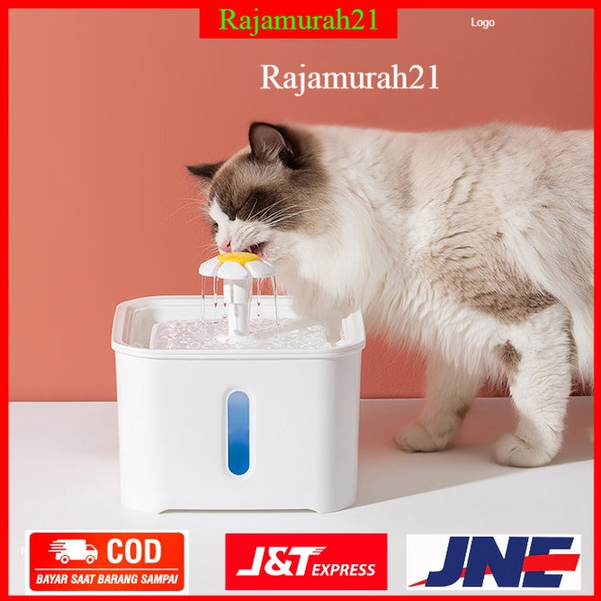 VILLA Water Dispenser Tempat Minum Anjing Kucing 2.5 Liter - White - 7RHXSNWH