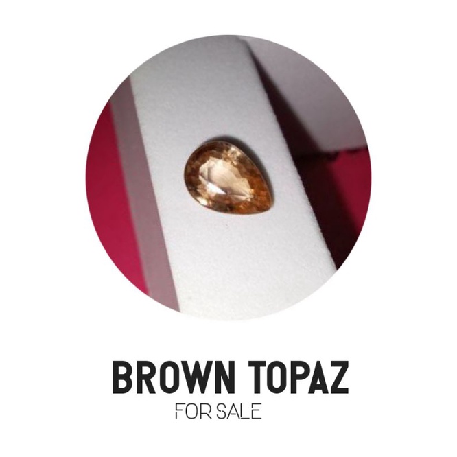 Batu Permata Brown Topaz Natural