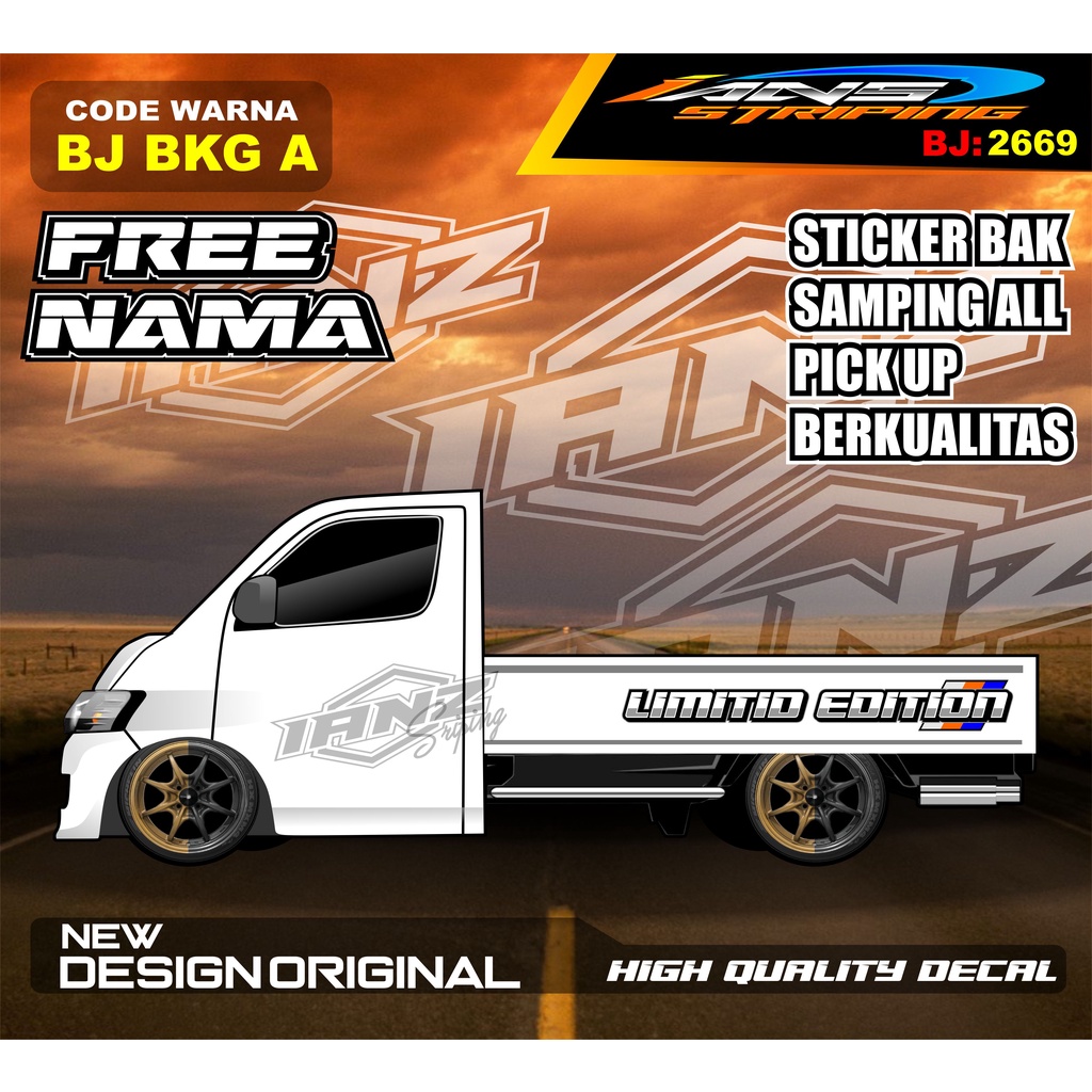 VARIASI STICKER TULISAN BAK SAMPING  GRANMAX PICK UP / STICKER BAK SAMPING GRANMAX / DECAL STICKER GRANMAX PICK UP