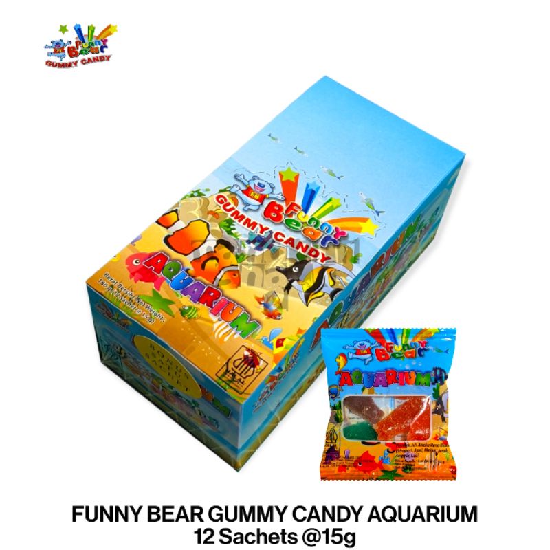 

FUNNY BEAR GUMMY CANDY AQUARIUM PERMEN JELI