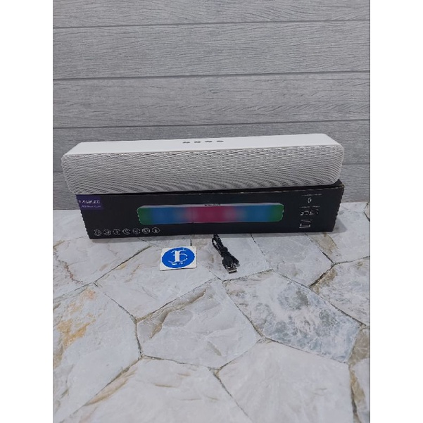 Soundbar Speaker Bluetooth Lampu Led USB Tf Card Fleco F 560Led