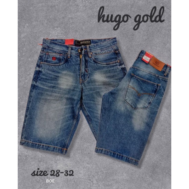 Celana Pendek Jeans Pria Hugo Gold