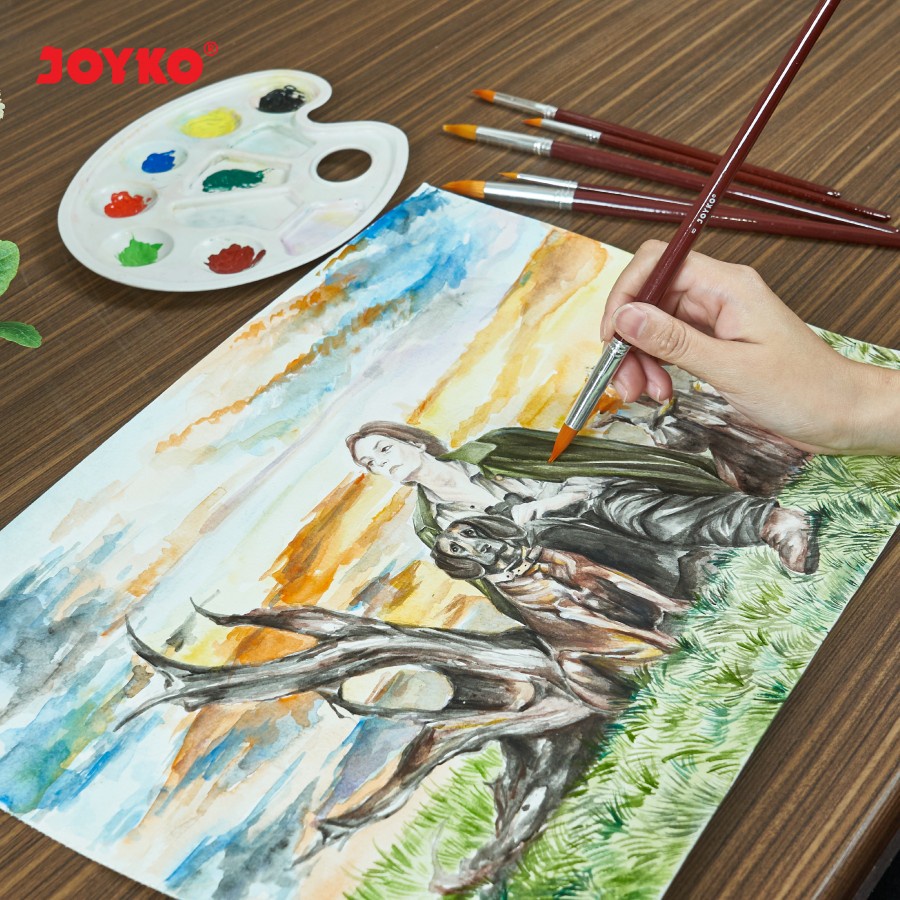 Brush / Kuas Set BR-3 /Cat Air / Cat Minyak / Lukis / Acrylic Joyko BR-3