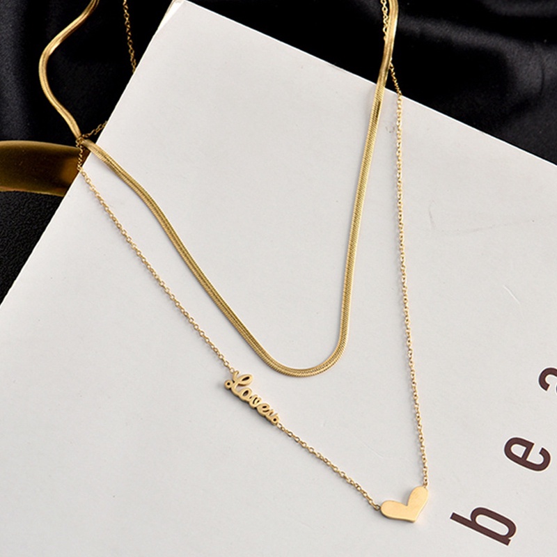 Fancyqube Kalung Rantai Multilayer Bahan Titanium Steel Gaya Hip Hop Untuk Wanita