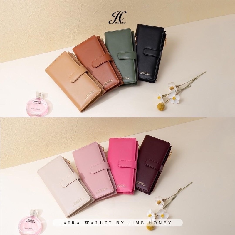 JIMS HONEY TERBARU DOMPET PANJANG DOMPET WANITA DOMPET KARTU DOMPET SIMPEL AIRA WALLET-JIMS HONEY