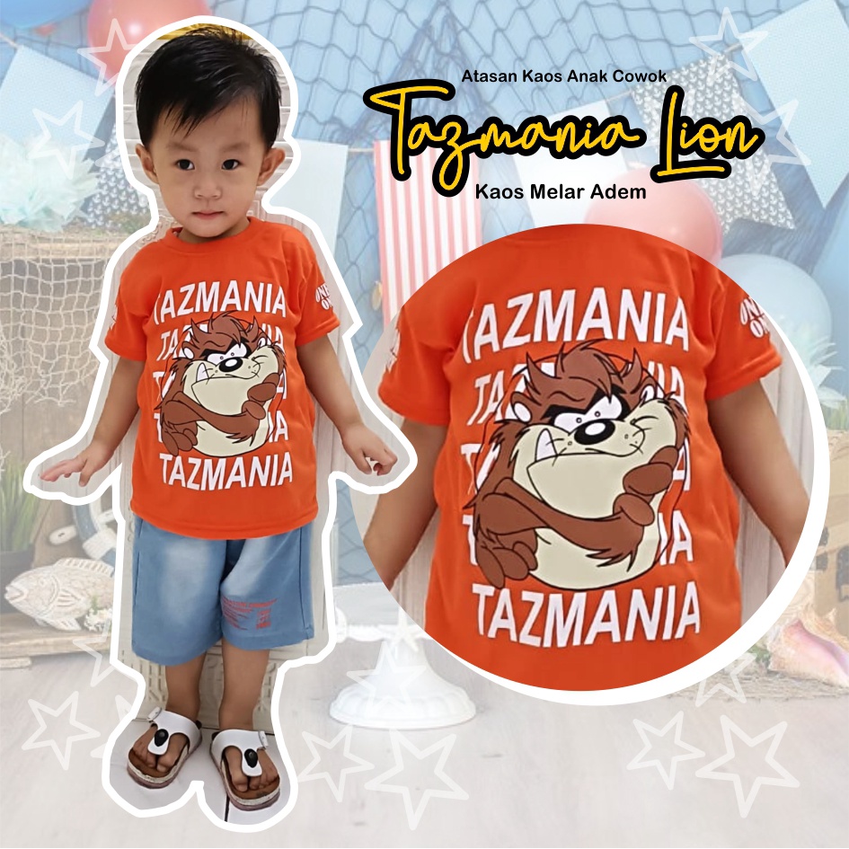 Atasan Kaos Anak Laki-Laki Tazmania Lion CKids