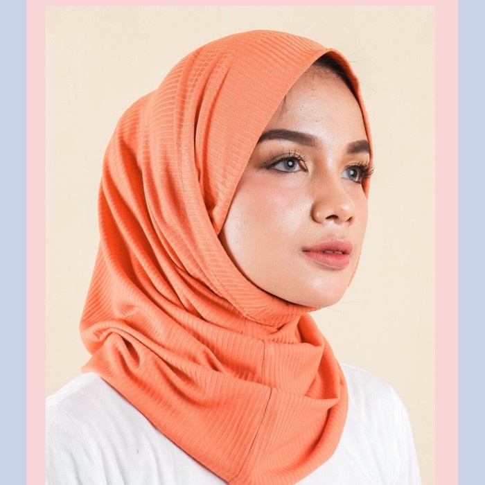 Hijab Sport maia instant Orange Stylish Ready Stock Muslimah Gratis Ongkir Jilbab Instan Kerudung In
