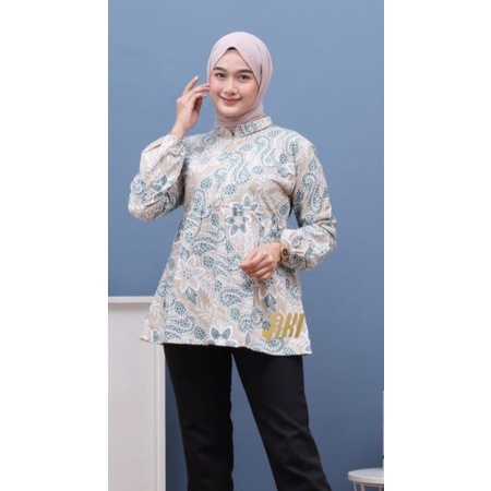 BAJU BATIK WANITA MODERN MONALISA GENES M,L,XL asli PEKALONGAN