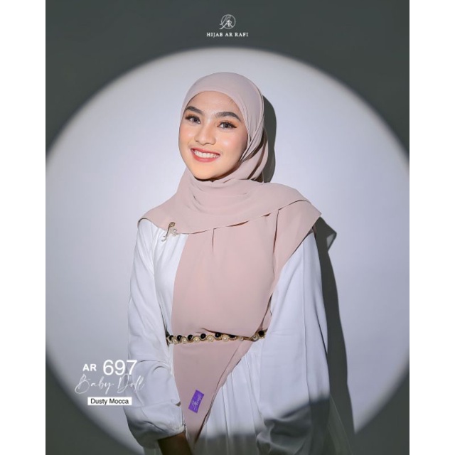 Hijab ARRAFI Instan AR 697 Ceruty Babydoll Premium Polos