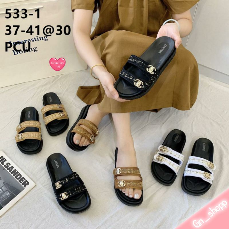 Sandal Wedges Wanita CNL Terlaris Lancome 533-1