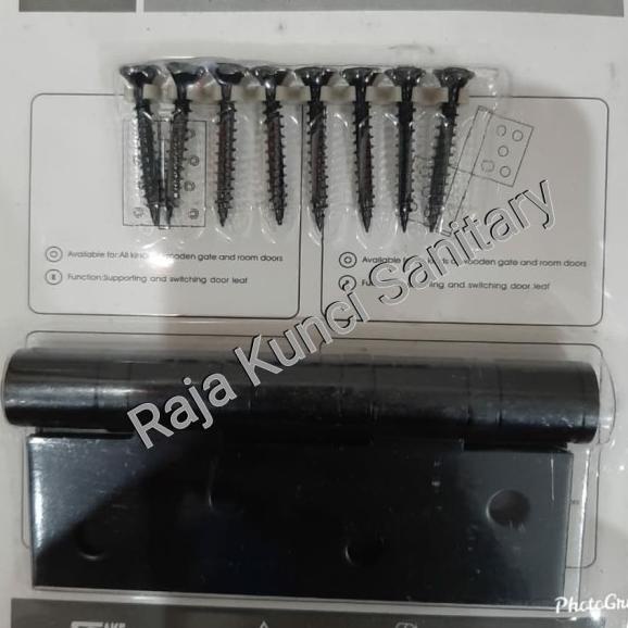 Engsel Pintu 4" inch Hitam/Engsel Pintu Starck Hitam Stainless SUS 304