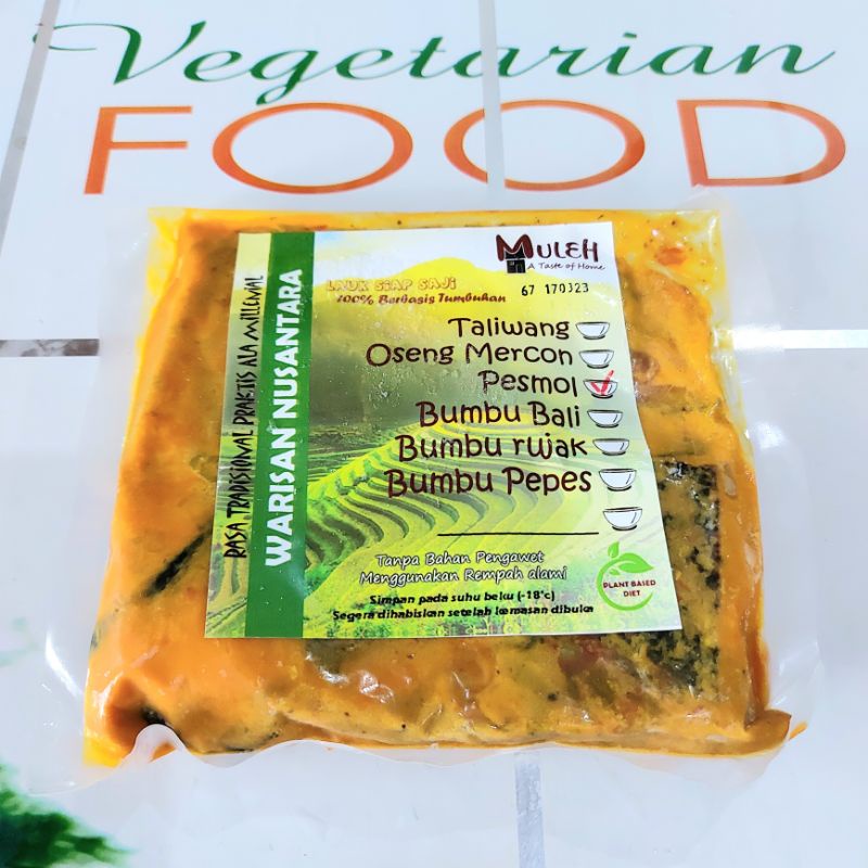

PESMOL, WARISAN NUSANTARA, 300g, ( FROZEN FOOD), HALAL, VEGAN, MULEH