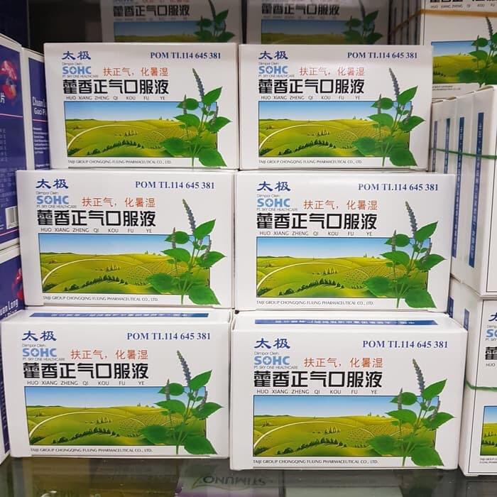 Huo Xiang Zheng Qi Kou Fu Ye Obat Mual Kembung Pencernaan Mencret