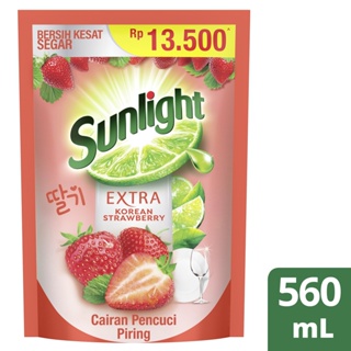SUNLIGHT SABUN CUCI PIRING KOREAN STRAWBERRY 560ML