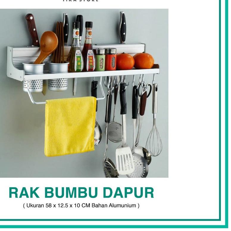 RAK DAPUR GANTUNG - Tempat Bumbu Dapur Aluminium