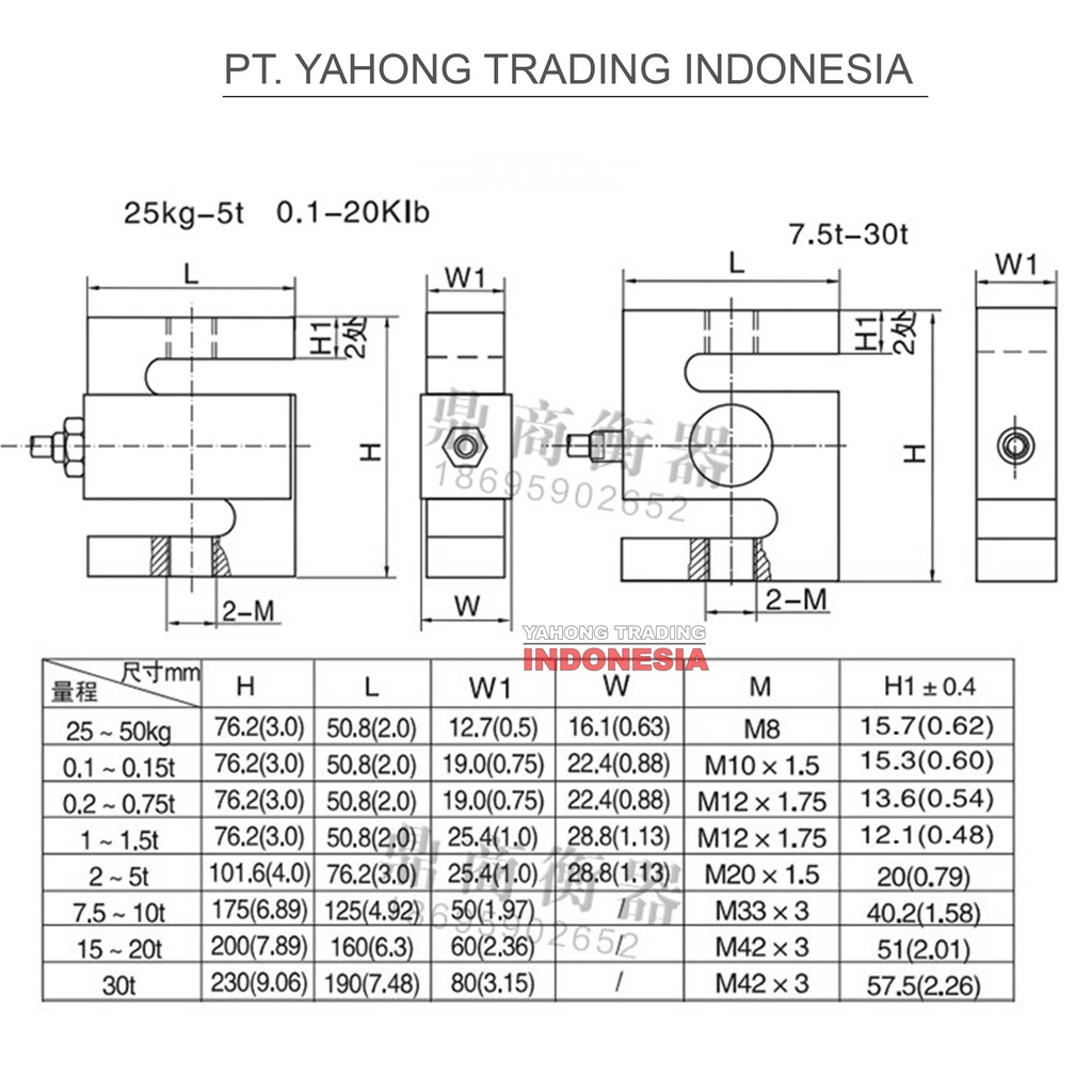 Load Cell ZEMIC H3 C3 100kg Tipe S Loadcell Sensor Berat Timbangan Digital