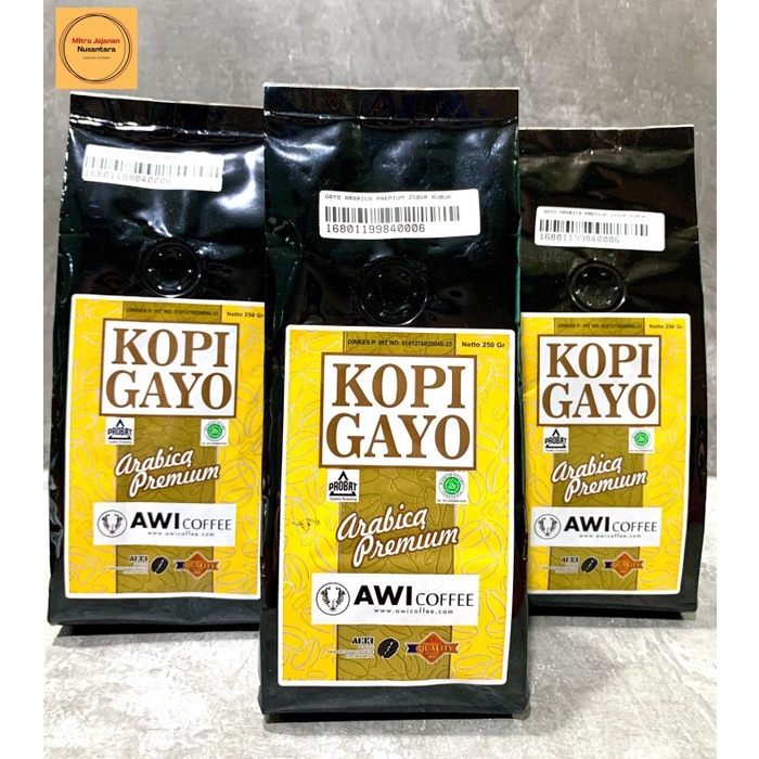 

KOPI GAYO ARABICA PREMIUM AWI COFFEE - 250 GRAM (KOPI BUBUK)