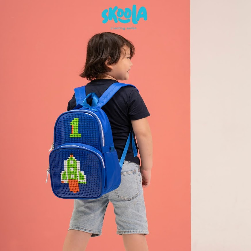 Tas Sekolah Anak Perempuan Laki - Laki SD Ransel Powa Lego Pixel 678 Kids Backpack - Skoola