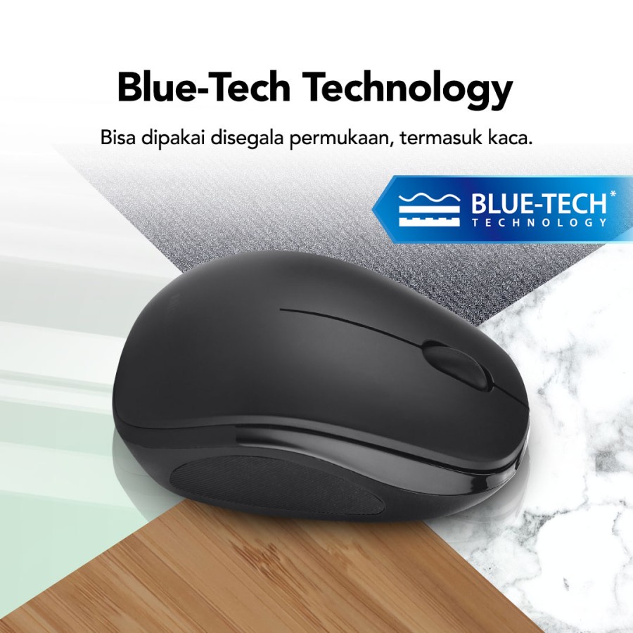 Micropack Wireless Mouse Blue Tech Rechargeable (BT-751C) Hitam