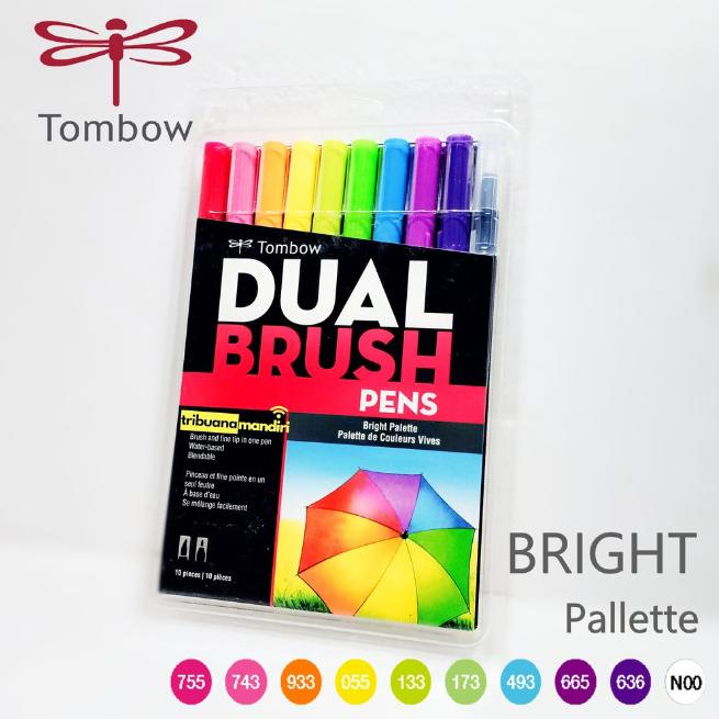 

BRIGHT PALLETTE Tombow Dual Brush Pen Set 10 Colors