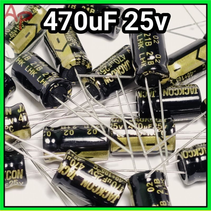 Elco Original Jackcon 470uf 25V Asli Taiwan