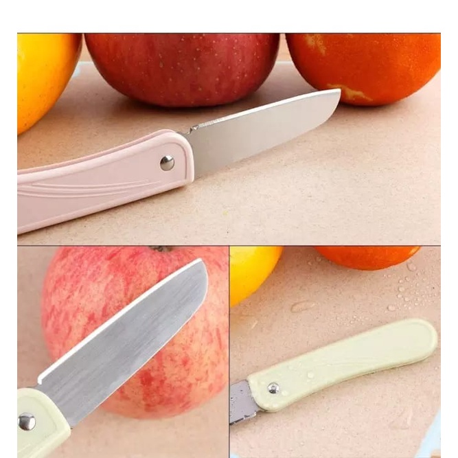 IL - PISAU KUPAS BUAH LIPAT STAINLESS / LIPAT PISAU PENGUPAS PEMOTONG BUAH TRAVEL PEELER