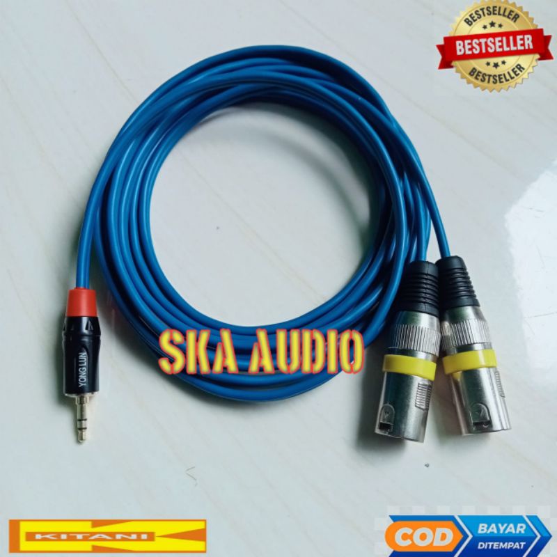 kabel input hp hape / laptop leptop ke mixer audio jack 3,5mm to canon xlr male