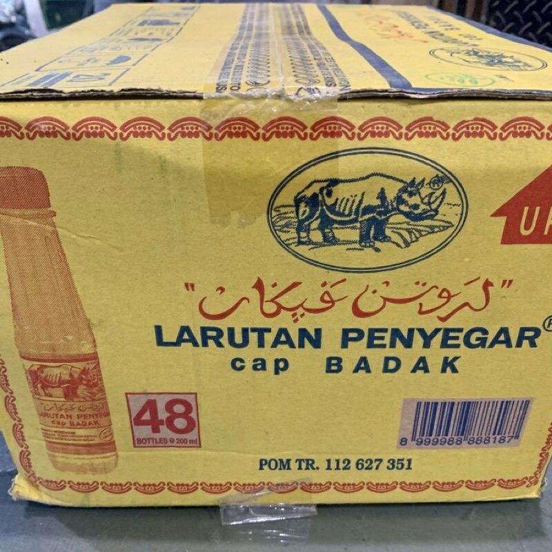 

LARUTAN PENYEGAR CAP BADAK BOTOL 200 ML 1 Dus / Karton isi 48 Pcs