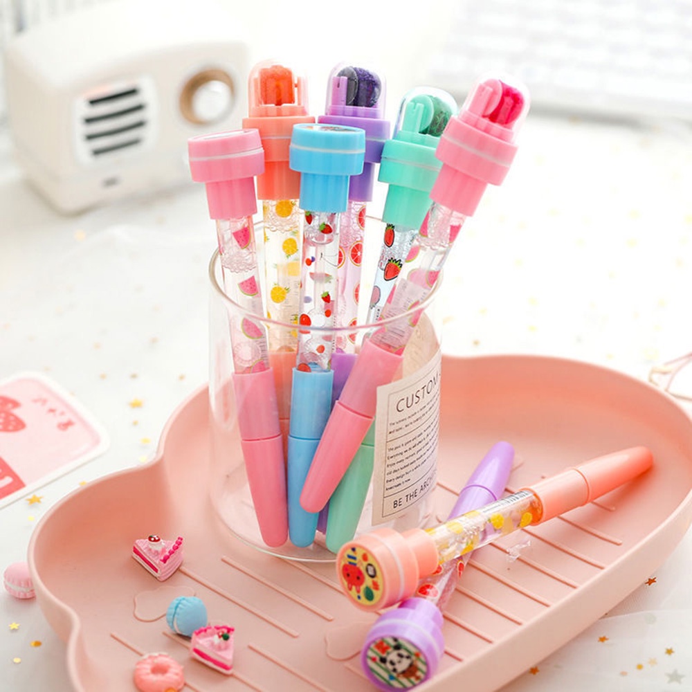 Pulpen Bubble 5 In 1 Multifungsi Dengan Roller Stampel Untuk Mainan Anak