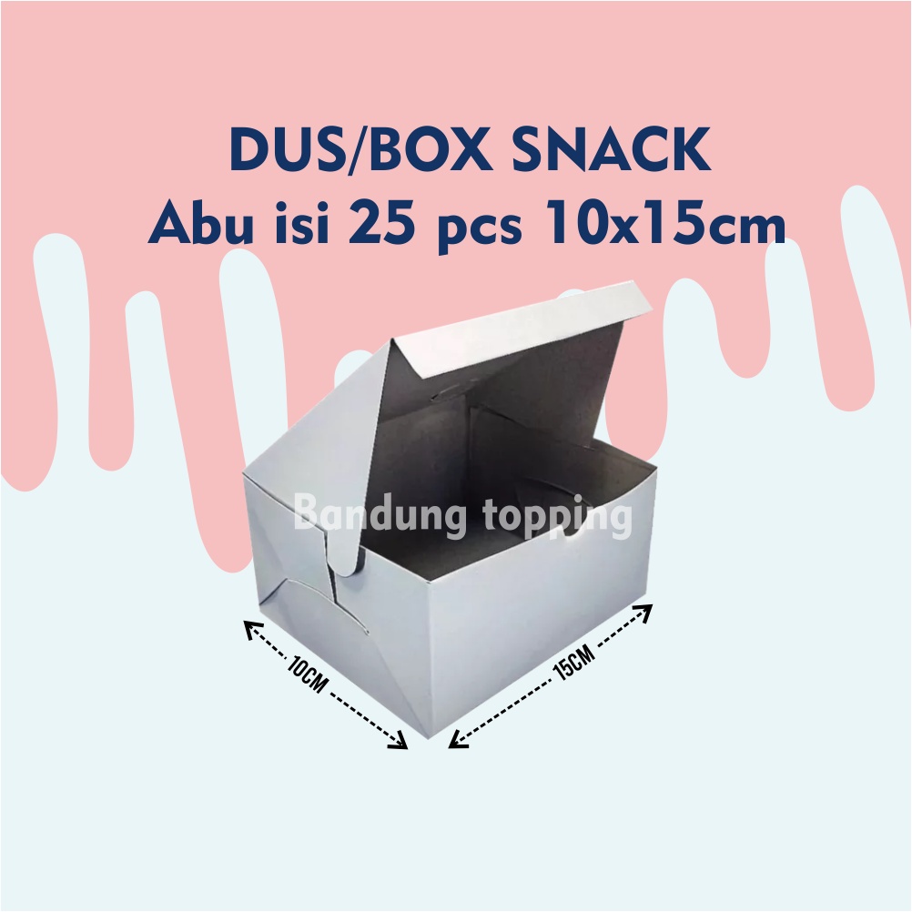 Dus Snack Abu isi 25pcs 10x15cm