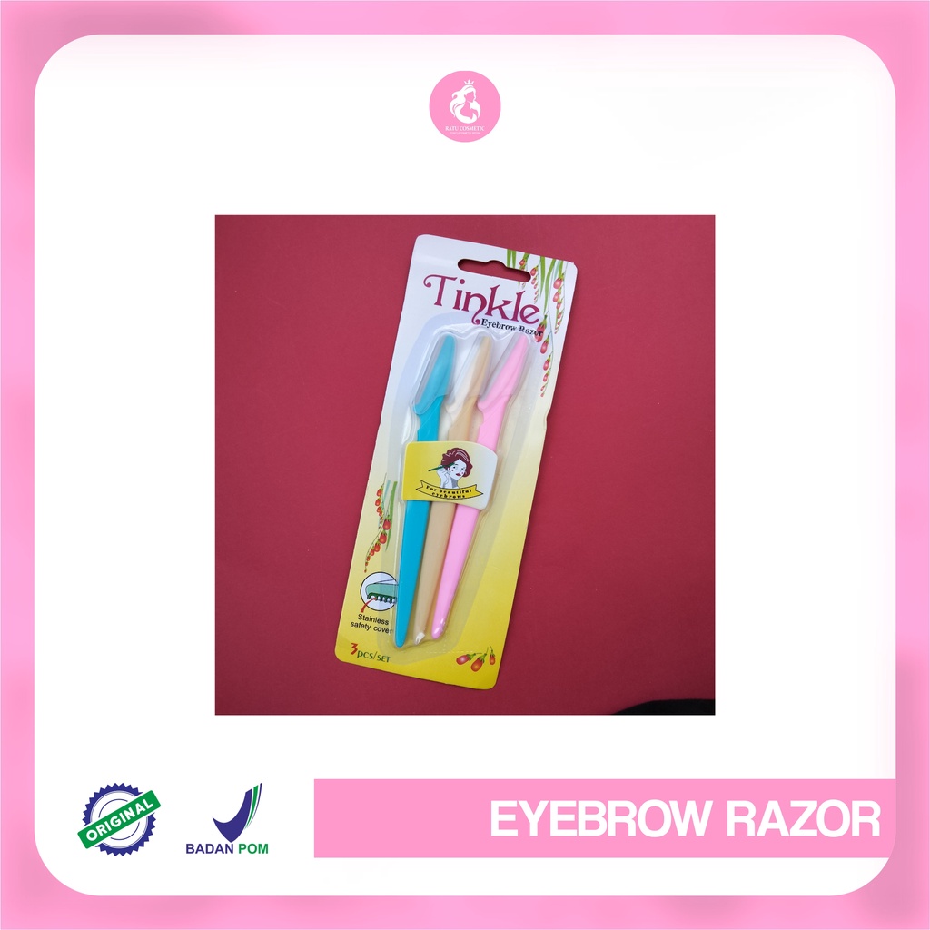 Tinkle Eyebrow Razor 3pcs 1kotak