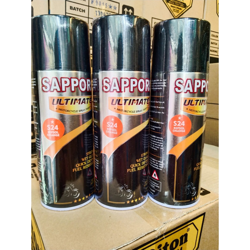 cat spray pilok pilox cat semprot sapporo ultimate S24 Repsol orange repsol saporo  400ml